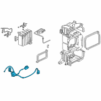 OEM 1999 Honda Civic Wire Harness, Air Conditioner Diagram - 80460-S04-000