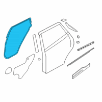 OEM 2020 Nissan Kicks Weatherstrip-Rear Door, RH Diagram - 82830-5RB0A