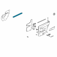 OEM 2004 Pontiac Grand Prix Sealing Strip Asm-Rear Side Door Window Inner Diagram - 15248227