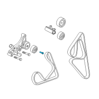 OEM Pontiac Tension Pulley Bolt Diagram - 12537035