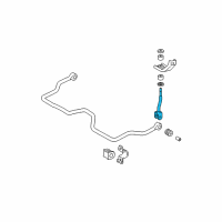 OEM Toyota Tacoma Rear Suspension Stabilizer Bar Link Kit, Driver Side Diagram - 48830-AD010
