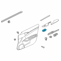 OEM 2018 Honda Civic Switch Assembly, Power Window Assis Diagram - 35760-TBA-C11