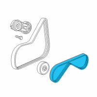 OEM Pontiac Solstice Power Steering Belt Diagram - 12585310