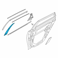 OEM 2018 Kia Optima GARNISH Assembly-Rear Door F Diagram - 83250D4010