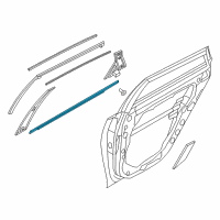 OEM Kia WEATHERSTRIP Assembly-Rear Door Belt Diagram - 83220D4000