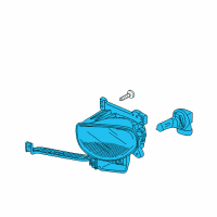 OEM 2009 Acura TL Foglight Assembly, Left Front Diagram - 33950-TK4-A01