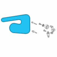 OEM 2018 Honda Accord Belt, Alternator (Bando) Diagram - 31110-5AG-Z01