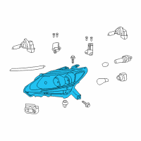 OEM 2010 Lexus HS250h Headlamp Unit Assembly, Left Diagram - 81170-75030