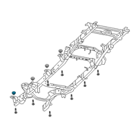 OEM 2019 Ram 3500 ISOLATOR-Body Hold Down Diagram - 68505696AA