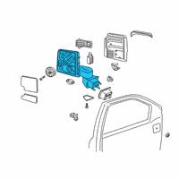 OEM 2021 Chevrolet Silverado 1500 Mirror Assembly Diagram - 84879432