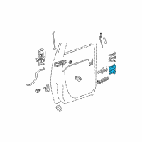 OEM 2006 Dodge Ram 1500 Rear Door Lower Hinge Diagram - 5029866AA