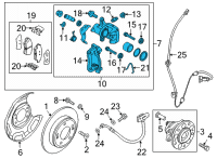 OEM Kia Niro EV Rear Brake Caliper Kit Diagram - 58310Q4A00