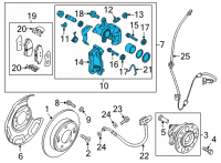 OEM 2019 Kia Niro EV Rear Brake Caliper Kit Diagram - 58310Q4A00