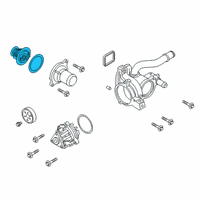 OEM 2022 Ford Ranger Thermostat Diagram - LB5Z-8575-B