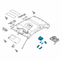 OEM 2021 Kia Rio Lamp Assembly-Overhead Console Diagram - 92800F2010BF3