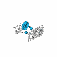 OEM 2003 Cadillac DeVille Fan Kit, Engine Electric Coolant Diagram - 12463002