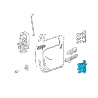 OEM 2006 Dodge Ram 1500 Rear Door Lower Hinge Diagram - 55277082AA