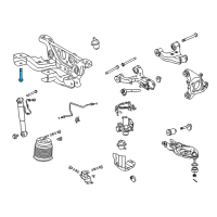 OEM 2022 Toyota Sequoia Suspension Crossmember Mount Bolt Diagram - 51296-0C011