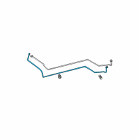 OEM 1999 Toyota Sienna Pipe, Cooler Refrigerant Suction, A Diagram - 88717-08260