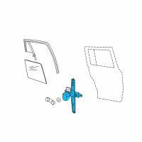 OEM Jeep Compass Rear Door Window Regulator Diagram - 68002889AA