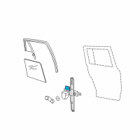 OEM 2008 Jeep Compass Window Regulator Motor Diagram - 5179962AA