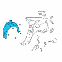 OEM Honda Accord Fender Right, Rear Inner Diagram - 74541-TVA-A50