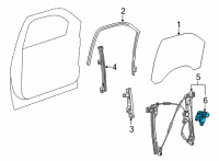 OEM 2019 Chevrolet Silverado 1500 Window Motor Diagram - 84117330