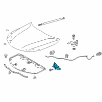 OEM 2014 Lexus ES300h Hood Lock Assembly Diagram - 53510-33400