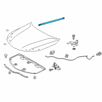 OEM 2018 Lexus ES300h Hood Support Assembly, Right Diagram - 53440-33100