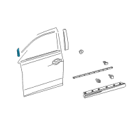 OEM Lexus RX450h MOULDING, Front Door Window Diagram - 75751-0E030