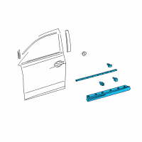 OEM Lexus RX450h MOULDING Sub-Assembly, Front Diagram - 75071-0E100