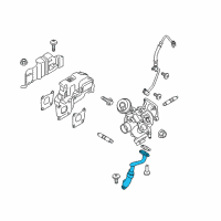 OEM 2014 Ford Fiesta Oil Outlet Tube Diagram - CM5Z-6L092-A