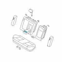 OEM 2008 Hyundai Sonata Rear Seat Armrest Cup Holder Cover Diagram - 89925-0A700-QS