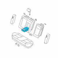 OEM Hyundai Sonata Rear Seat Back Armrest Assembly Diagram - 89900-0A700-CHK