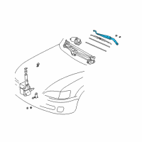 OEM Toyota Camry Wiper Arm Diagram - 85221-33180