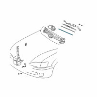 OEM Lexus ES330 Wiper Rubber, Right Diagram - 85214-24051