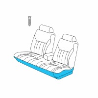 OEM Dodge Intrepid Seat Cushion Pad Diagram - QY561AZAA
