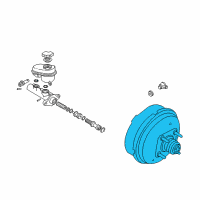 OEM 2002 Chevrolet Corvette Power Brake Booster ASSEMBLY Diagram - 15237761