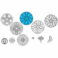 OEM 2021 Hyundai Kona Electric Aluminium Wheel Assembly Diagram - 52910-K4000