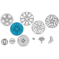 OEM 2021 Hyundai Kona Electric Aluminium Wheel Assembly Diagram - 52910-J9200