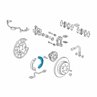 OEM 2020 Honda Ridgeline Shoe, Parking Brake Diagram - 43153-TZ5-A01