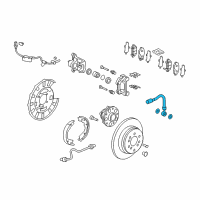 OEM Honda Ridgeline Hose Set, Left Rear Brake Diagram - 01468-TZ5-A01