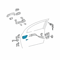 OEM 2008 Toyota Corolla Handle, Inside Diagram - 69205-02100-E0