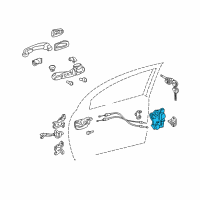 OEM 2006 Toyota Corolla Lock Assembly Diagram - 69320-02080