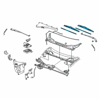 OEM 2003 Pontiac Montana Wiper Blade Diagram - 10329206