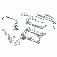 OEM 2003 Oldsmobile Silhouette Wiper Arm Diagram - 10430077