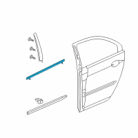 OEM 2007 Acura RL Molding Assembly, Right Rear Door Diagram - 72910-SJA-A01