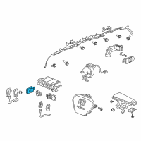 OEM 2008 Honda Element Sensor Assy., Side Impact (Trw) Diagram - 77970-SCV-A02