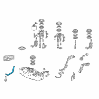 OEM 2013 Honda Insight Band, Fuel Tank Mounting Diagram - 17521-TM8-000