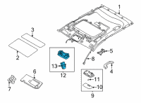 OEM 2022 Hyundai Tucson LAMP ASSY-VANITY,RH Diagram - 92896-L1000-NNB